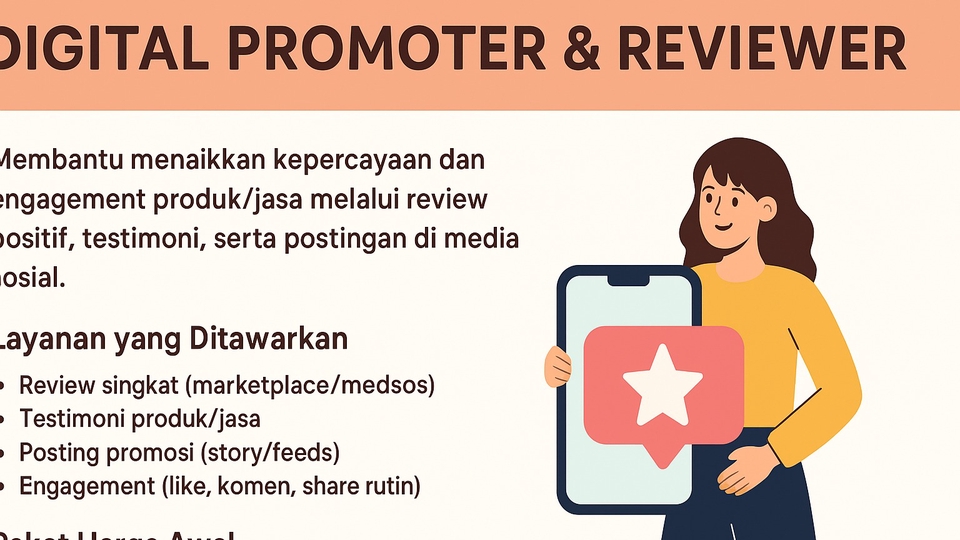Jasa Buzzer Social Media IG, Facebook, Tiktok, maupun Twitter - Digital promoter & Reviewer