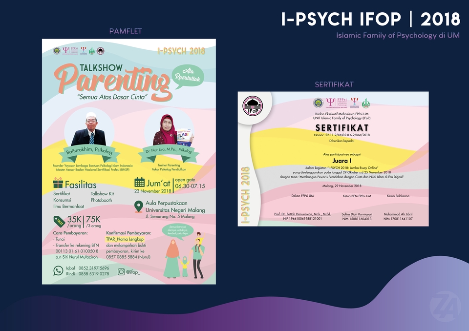 poster dan elemen desain lain seperti sertifikat peserta, id card, dsb yang bertema sesuai acara