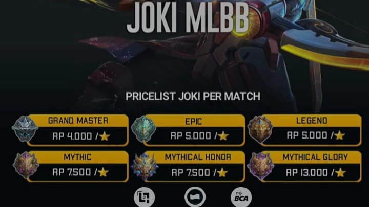 Jasa Joki dan Partner Games Online - JASA JOKI MOBILE LEGEND (DI JAMIN AMAN DAN TERPERCAYA)