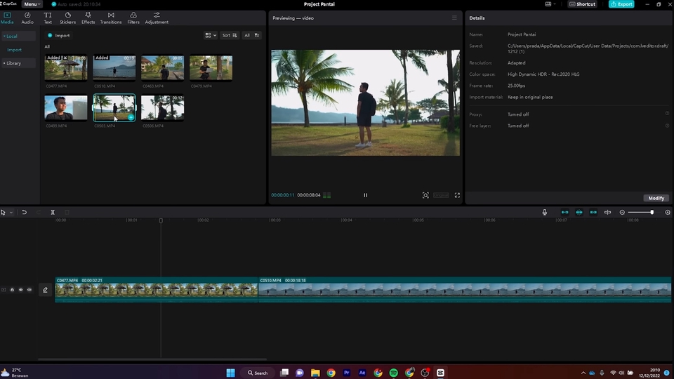 Editing video/foto