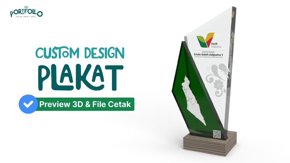 Jasa 3D Printing Online Terpercaya - Design Plakat/Akrilik 3D Siap Cetak