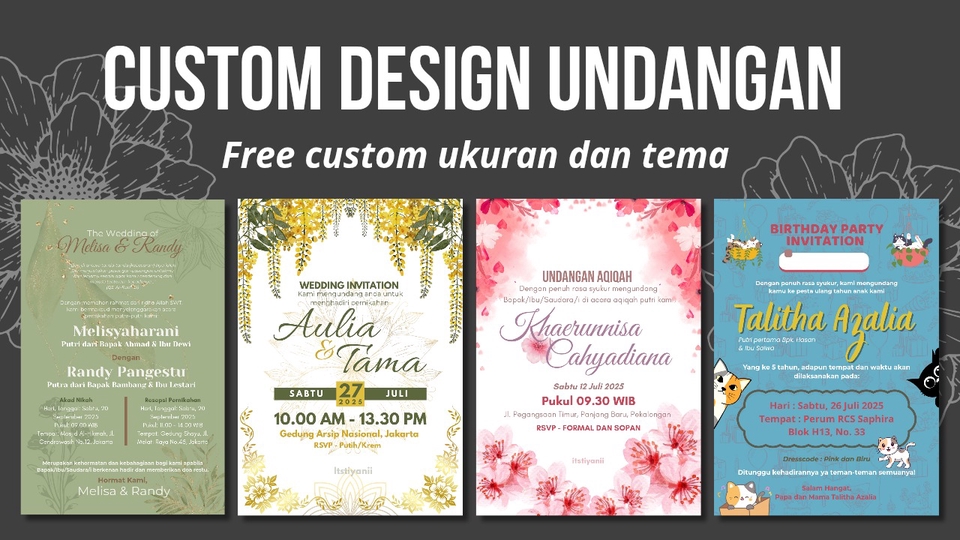 Jasa Buat Kartu Ucapan dan Video Ucapan - Custom Design Undangan