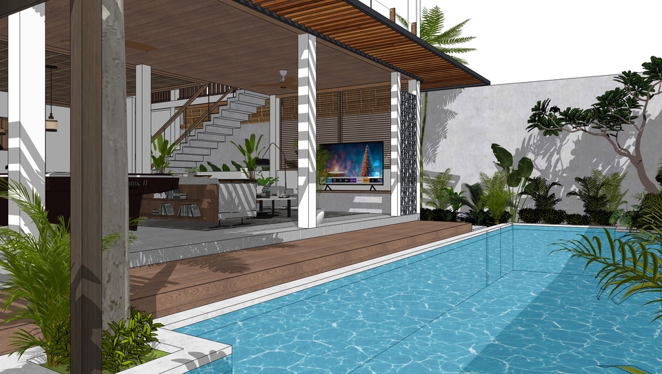 Denah - Desain Rumah 2 Lantai + Denah & 3D Rapi dan Estetis - 6