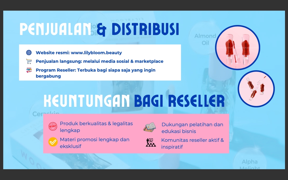 Jasa design company profile perusahaan skincare dan bodycare.