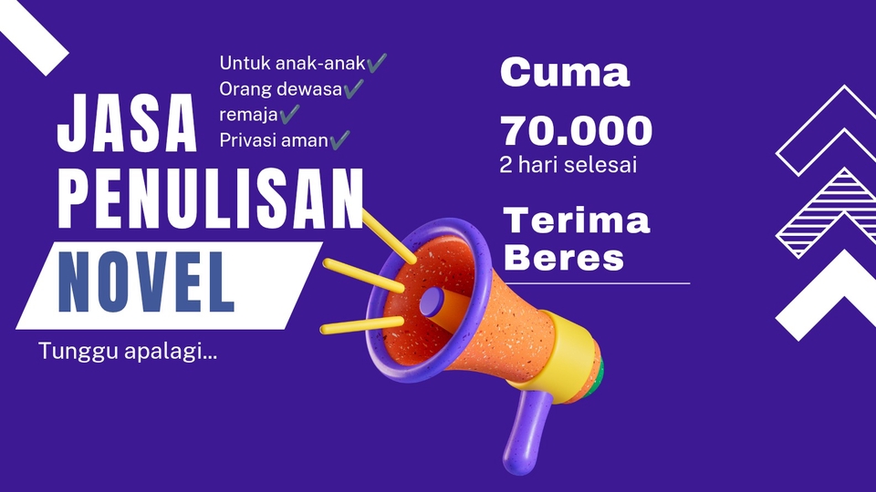 Penulisan Buku - JASA PENULISAN/PEMBUATAN NOVEL (Novel dewasa, anak-anak, dan remaja) - 3