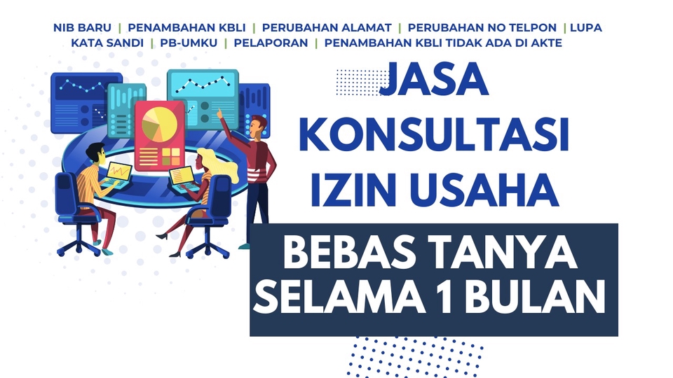 Jasa Perizinan Usaha / Konsultan Perizinan - Jasa Perizinan Usaha, Bebas Konsultasi Selama 1 Bulan (NIB, IMB/PBG, KBLI, OSS, Dokumen Lingkungan) 