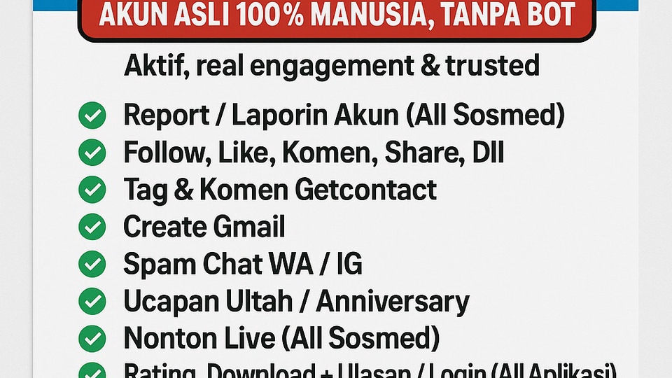 Jasa Buzzer Social Media IG, Facebook, Tiktok, maupun Twitter - jasa buzzer