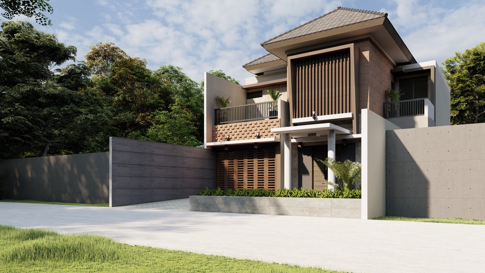 Berbagai Jasa Desain 3D Eksterior (Exterior) - Jasa desain bangunan, AutoCAD dan 3D SketchUp