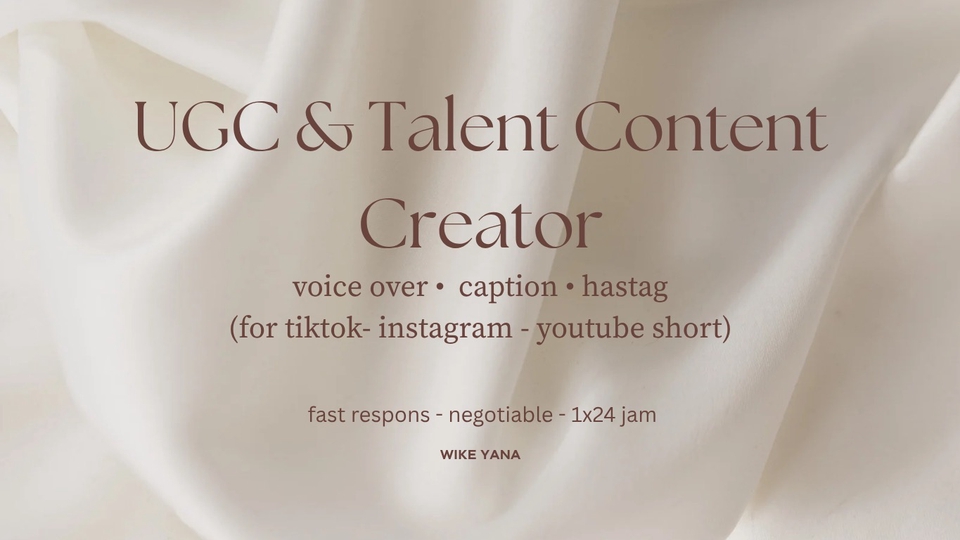 Jasa Content Creator untuk TikTok, Instagram, YouTube - 24 Jam Langsung Jadi ! Jasa Content Creator, UGC Content Creator, Review Konten