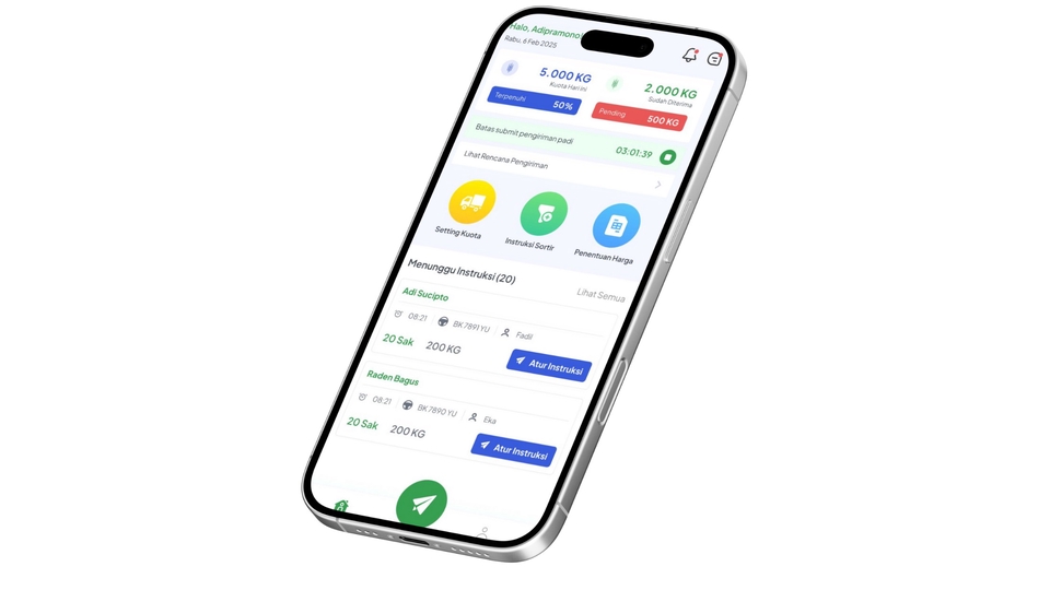 Aplikasi ERP pembelian bahan