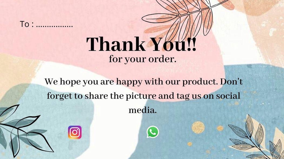 Design thank u card