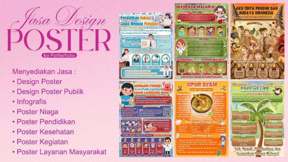 Jasa Design Poster | Poster Publik | Infografis untuk Tugas Event, Sekolah dan Kuliah