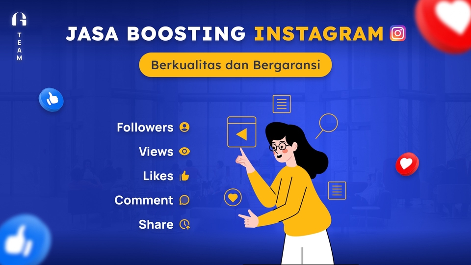 Jasa Boosting Instagram untuk meningkatkan followers, likes, views, comment, share, dsb