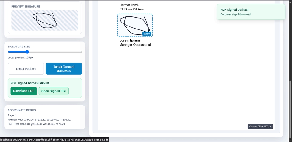 Web Development - Jasa Web App Tanda Tangan PDF (Upload PDF, Draw Signature, Download Hasil) - 6