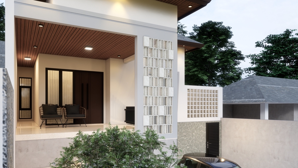 Memiliki kemampuan membuat gambar 2d dan 3D untuk exterior 