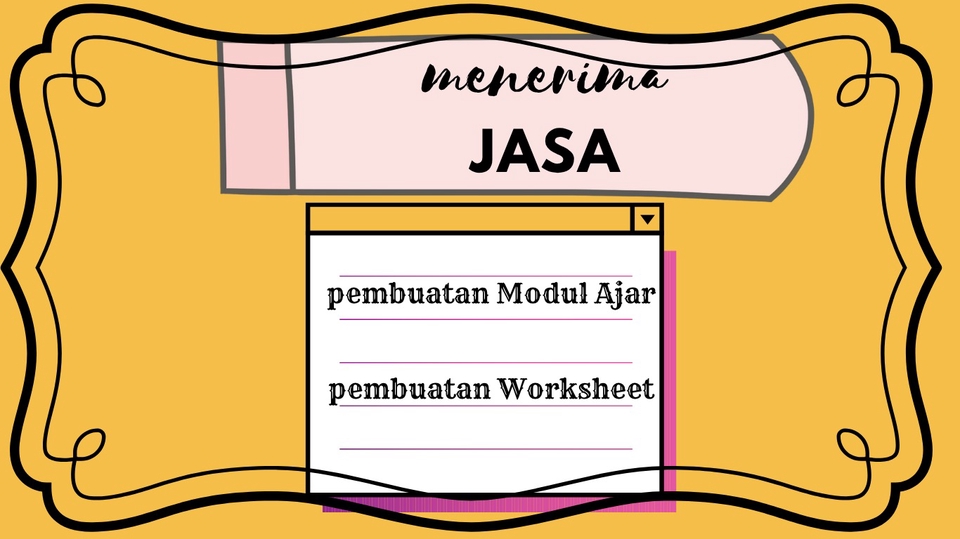 Jasa Pembuatan Modul Pembelajaran Profesional dan Interaktif - pembuatan modul ajar dan worksheet