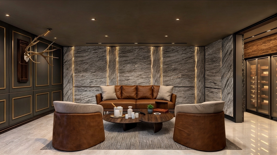 Private cigarette room for a house