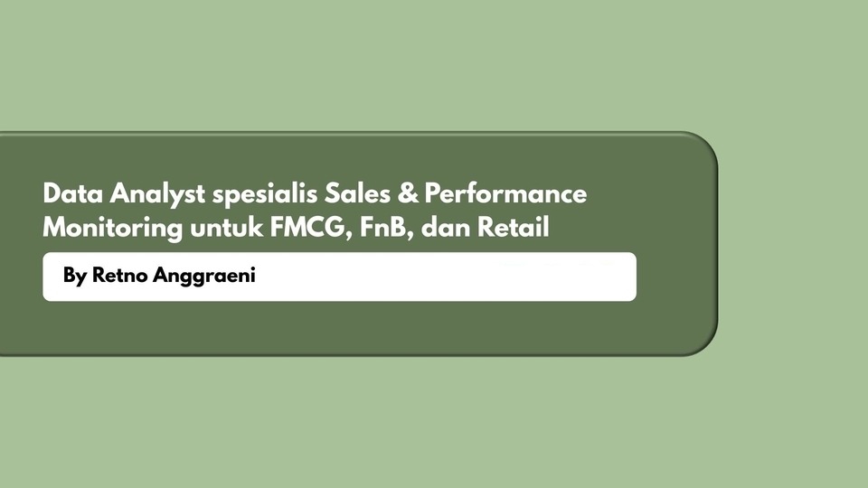 Data Analyst | Sales & Performance Dashboard | FMCG, FnB, Retail Insights”l