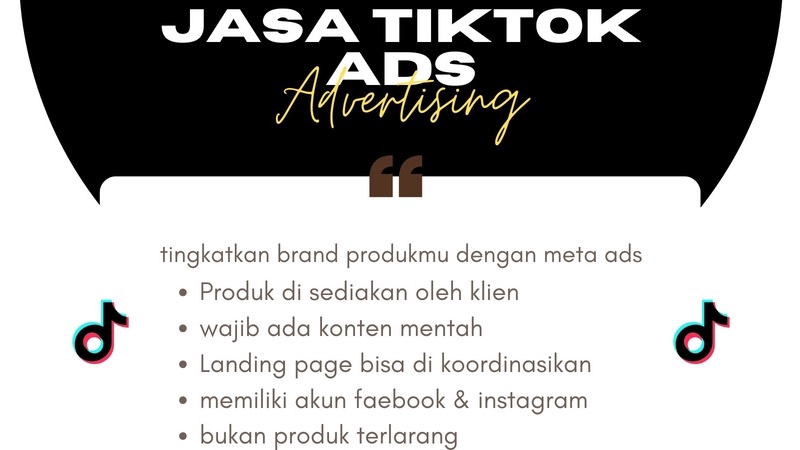Jasa TikTok Ads Profesional untuk Bisnis Anda - Jasa Iklan TikTok Ads | Advertising | paket 1 bulan