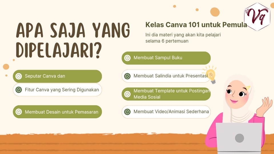 Materi kelas canva 101 Via Qinuri Educourse