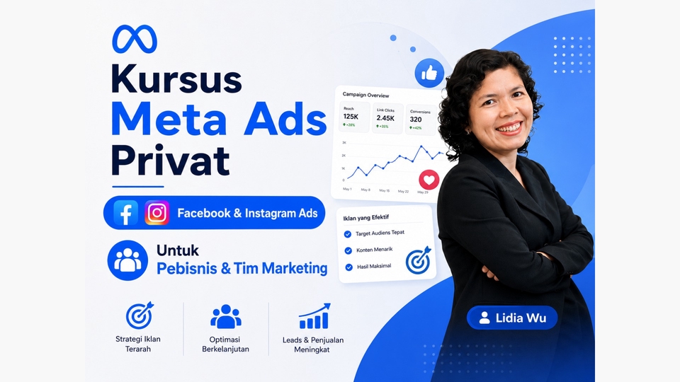 Kursus Meta Ads Privat | Facebook & Instagram Ads | Praktek Langsung di Akun Anda - Lidia Wulan