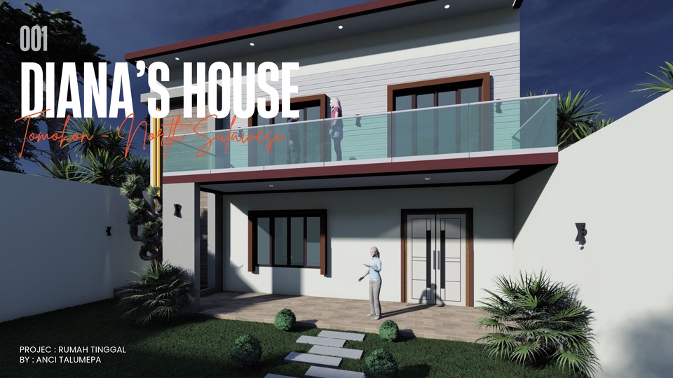 3D Rendering - Desain Rumah Dinas - KODAM - 8