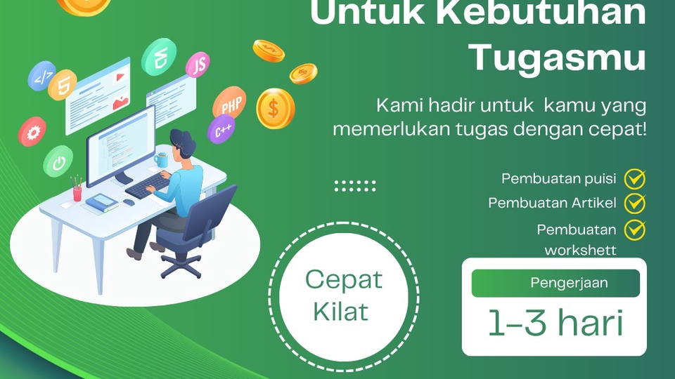 Jasa Penulis Artikel Berkualitas dan Bergaransi - Pembuatan puisi, artikel, dan worksheet