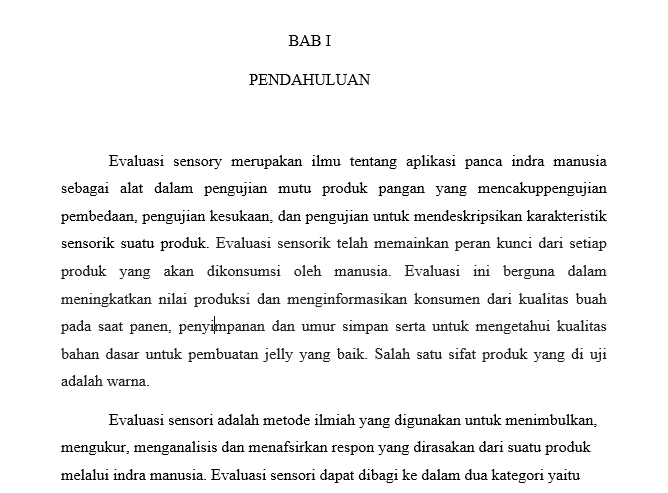 makalah mengenai sensory pangan
