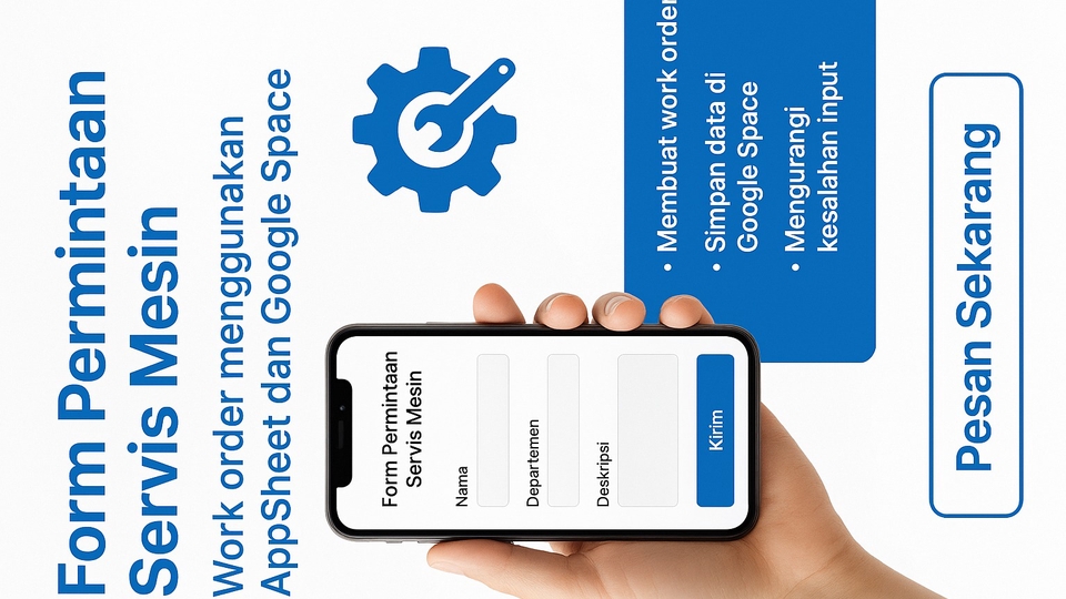Jasa Pembuatan Aplikasi Mobile Profesional - Form Permintaan Servis Mesin (Work Order)