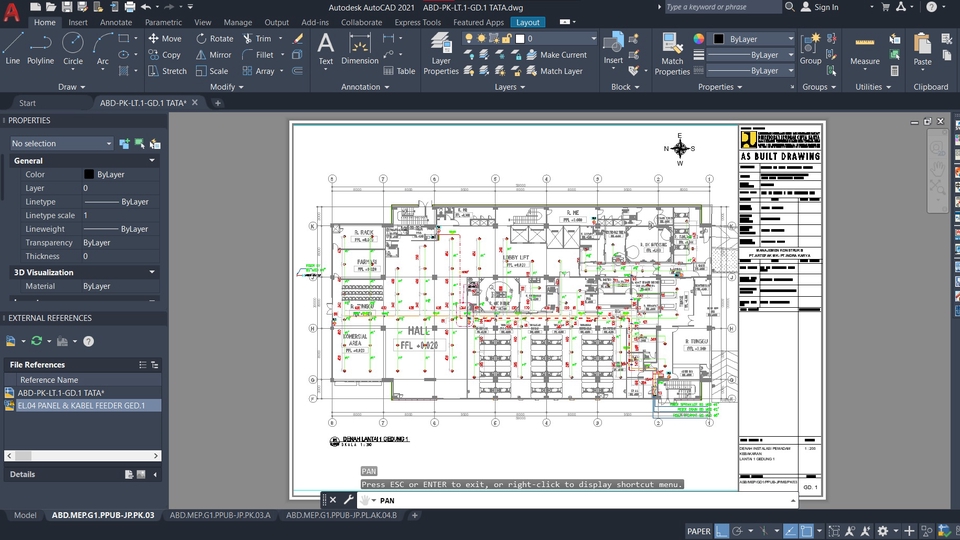 Membuat shop drawing & as-built drawing sipil, arsitektur, dan MEP AutoCAD 2D