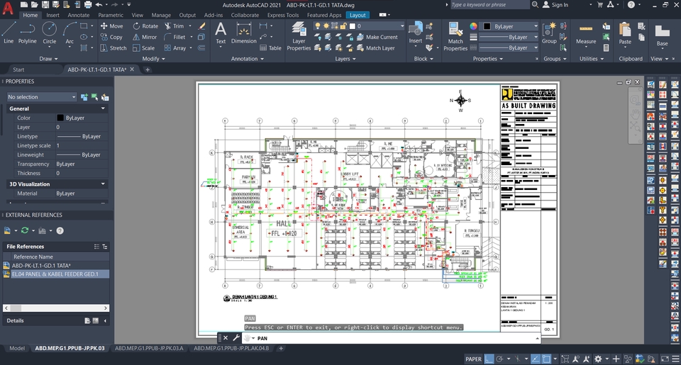 contoh gambar kerja sistem MEP (hydrant) pada gedung rumah sakit 6 lantai.