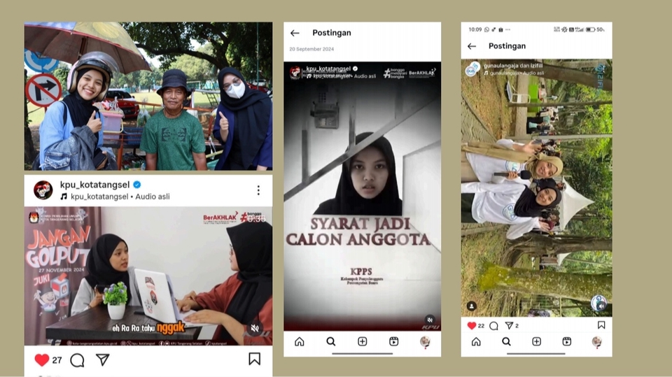 Foto berikut ini adalah serangkaian kegiatan saya dalam organisasi dan selama magang di KPU tangsel