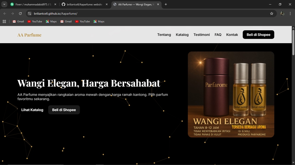 Bangun identitas digitalmu dengan website eksklusif buatan dari nol