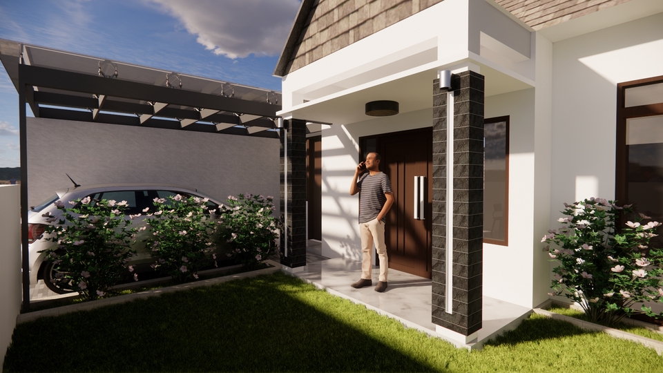 3D & Perspektif - Rumah Minimalis - 4