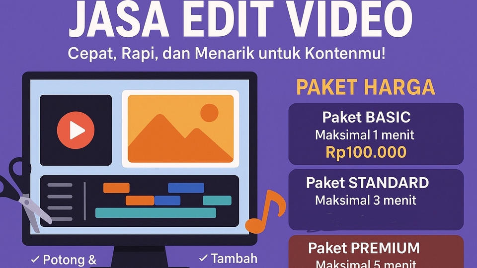 Jasa edit video pakai capcut pro