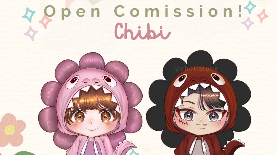 Ilustrasi karakter Chibi 2D