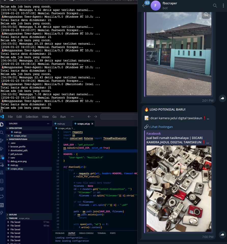 Scraping Data - Jasa Web Scraper Otomatis + Alert Telegram (Real-Time & Custom) - 2