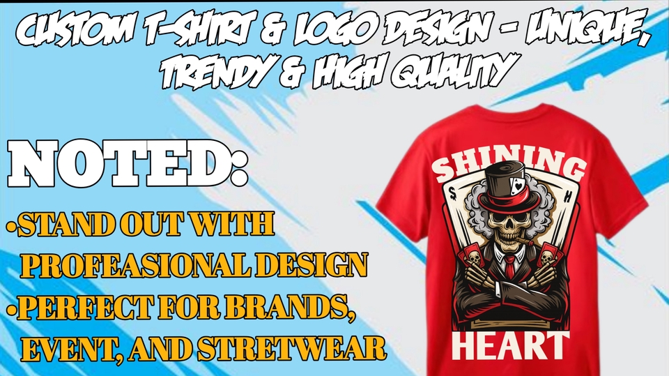 Custom T-Shirt & Logo Design – Unique, Trendy & High Quality