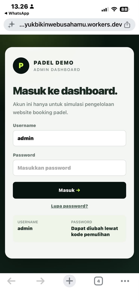 Web Development - Website booking padel dengan jadwal, dashboard admin, dan payment gateway - 7