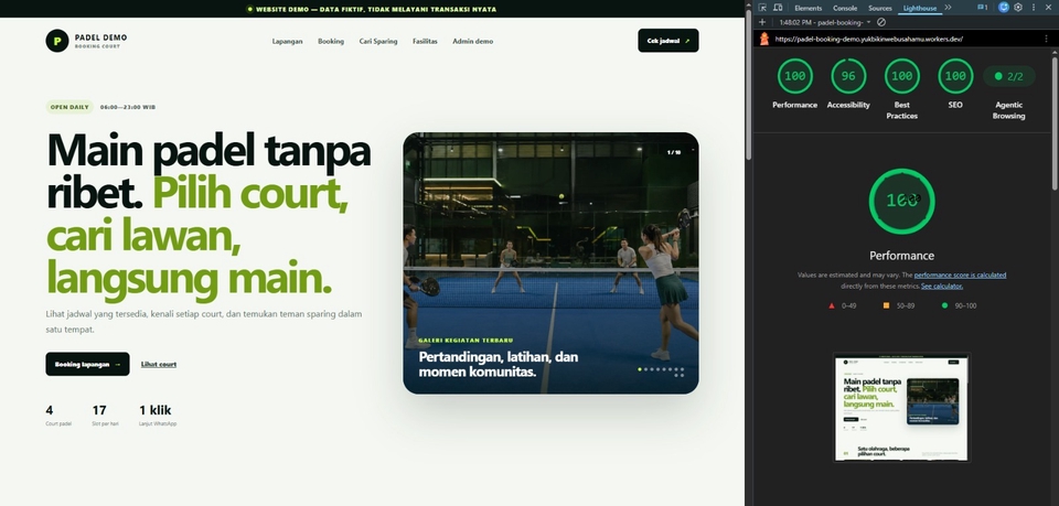 Web Development - Website booking padel dengan jadwal, dashboard admin, dan payment gateway - 17
