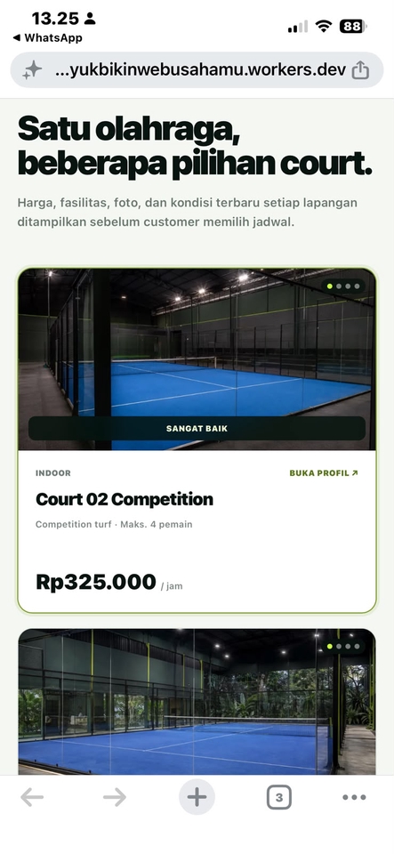Web Development - Website booking padel dengan jadwal, dashboard admin, dan payment gateway - 2