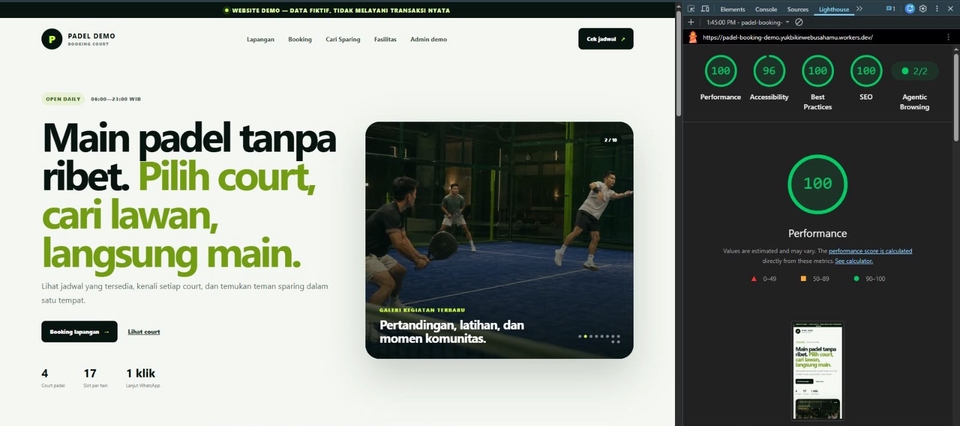 Web Development - Website booking padel dengan jadwal, dashboard admin, dan payment gateway - 16