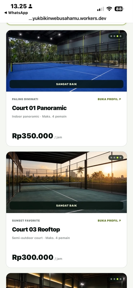 Web Development - Website booking padel dengan jadwal, dashboard admin, dan payment gateway - 3