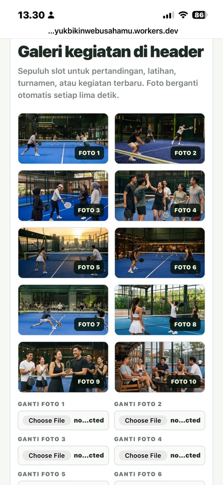 Web Development - Website booking padel dengan jadwal, dashboard admin, dan payment gateway - 14