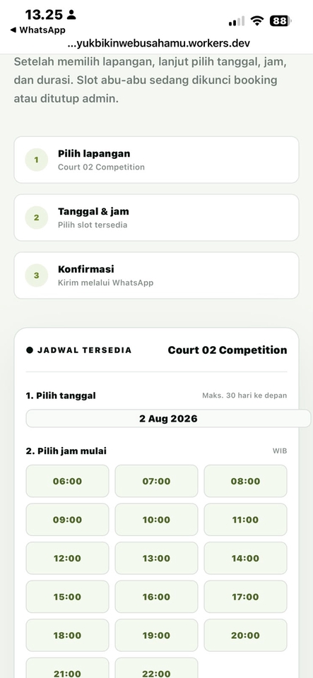 Web Development - Website booking padel dengan jadwal, dashboard admin, dan payment gateway - 4
