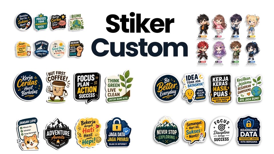 Label & Kemasan - JASA DESAIN STIKER CUSTOM DAN LABEL KEMASAN (SIAP CETAK & FREE REVISI) - 2