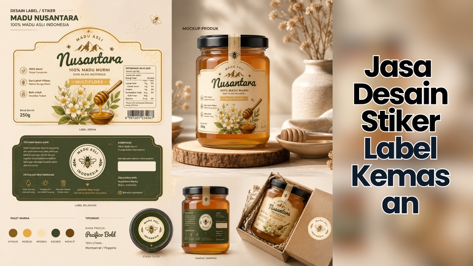 Label & Kemasan - JASA DESAIN STIKER CUSTOM DAN LABEL KEMASAN (SIAP CETAK & FREE REVISI) - 3