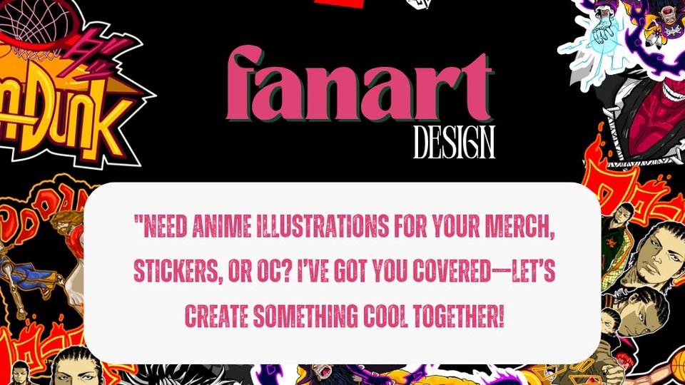 Jasa Pembuatan Fanart Karakter Favorit Anda - "Jasa Ilustrasi Fan Art Anime Keren untuk Stiker, Merch, dan Karakter OC Anda