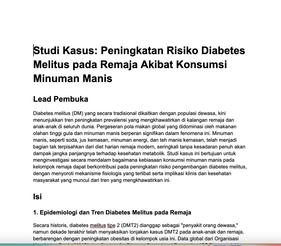 Contoh Tulisan SEO dengan Tema Kesehatan. Dan masih banyak lainnnya