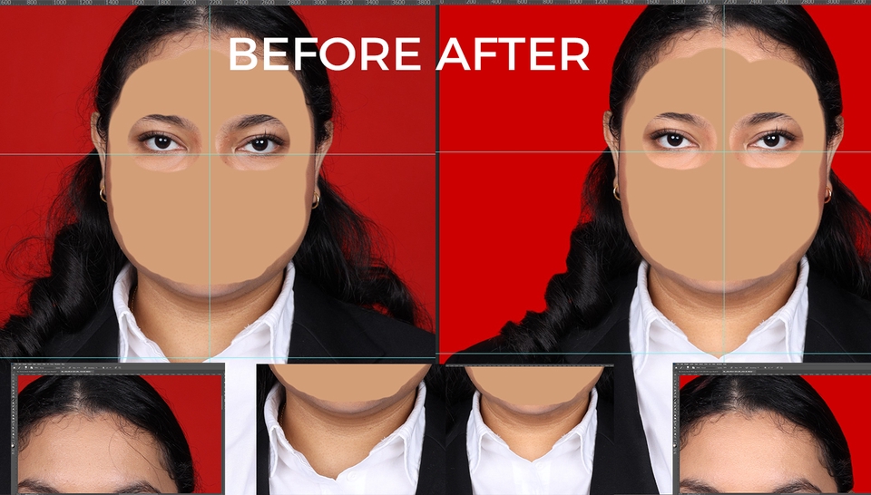 pas foto ediing(Proportionals and skin retouch)